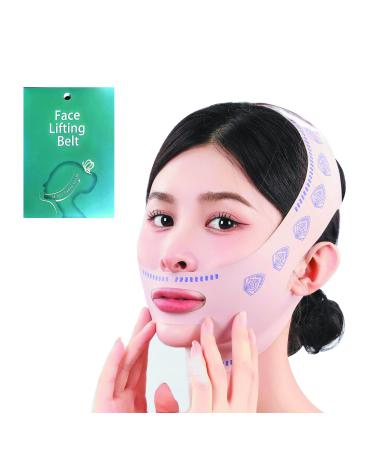 V-Line Face Lifting Tape - Reusable Beauty Face and Chin Lift Mask for Men and Women Soft High-Elastic Fit Depuffing and Skin Tightening Double Chin Strap Sagging Skin Relief