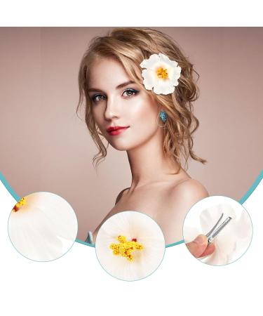 Lurrose 10pcs Hibiscus Hairpins - Hawaiian Hair Clips for Girls | Summer Party Favors & DIY Accessories - Buy Online on GoSupps.com