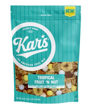 Kar's Nuts Kar's Tropical Fruit 'N Nut Trail Mix Pouch, 28 Oz (Pack of 1) Tropical Fruit 'N Nut 1.75 Pound (Pack of 1)