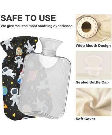 Buy Naanle Galaxy Astronaut Heat Bottle 1L - Space Travel Design Transparent Cover Perfect for Pain Relief & Cold Therapy - Ideal for Bed & Hand Warmth - Buy Online on GoSupps.com