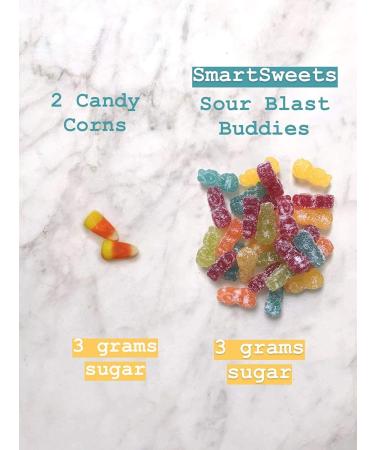 10 Pack Variety Candy with Low-Sugar (3g) & Low Calorie (80) 2 of Each Flavour Included: Peach Sweet Fish Sour Buddies Fruity Bears Sourmelon Bites  - Buy Online on GoSupps.com