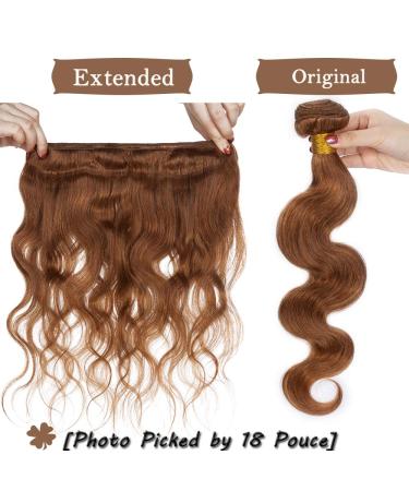 Buy 100% Unprocessed Brazilian Chestnut Brown Body Wave Hair Bundles - 22 Virgin Hair Weave Extensions - Buy Online on GoSupps.com