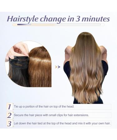 Elailite Synthetic Clip in Hair Extensions - 18 Clips 58cm Long 140g - Straight White Hairpiece for International Shipping - Buy Online on GoSupps.com