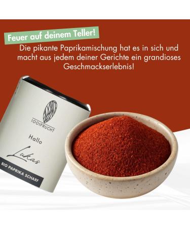  1001 Frucht 1001 Frucht Sharp Organic 'Lukas' Pepper 70g I Sharp Organic Pepper Powder - Highly Aroma I Hungarian Type Pepper Powder I 100% Organic Quality | Spices for Goulash - Buy Online on GoSupps.com