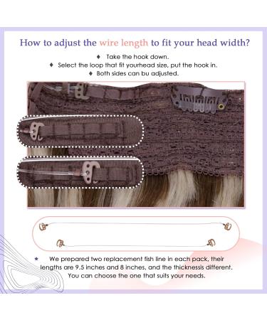 Vivien Real Hair Wire Extensions - Light Brown with Blonde Highlights | 35cm 50g #P8/60 | Premium 3-in-1 Hair Solutions - Buy Online on GoSupps.com