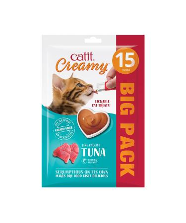 Catit Creamy liquid lick paste for cats with tuna 15 x 10g - Buy Online on GoSupps.com