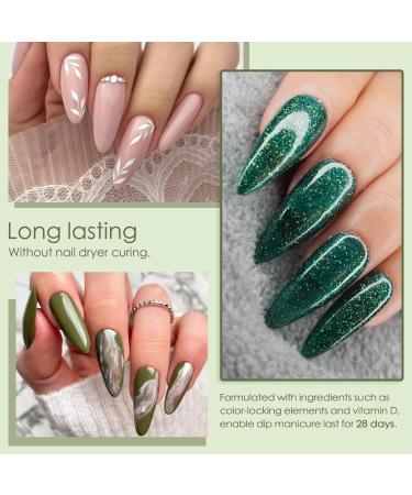 Lavender Violets 6 Colours Acrylic Dip Powder French Nail Art Manicure Large Capacity Dipping Powder Nail Powder DIY Early Green Brown JS207 An Early Fall - Buy Online on GoSupps.com