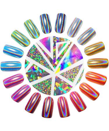 Poudre ongles holographique chrom e arc-en-ciel effet miroir laser poudre m tallique Nail Art Pigment d coratif manucure Holographic - Buy Online on GoSupps.com