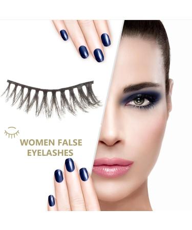 POPETPOP 8 Pairs Chemical Fiber False Eyelashes Lashes Natural Look Fluffy False Lashes Women Fake Eyelashes Makeup Eyelashes Reusable Fake Eyelashes Cat Eye Lashes Cosmetics Miss Soft - Buy Online on GoSupps.com