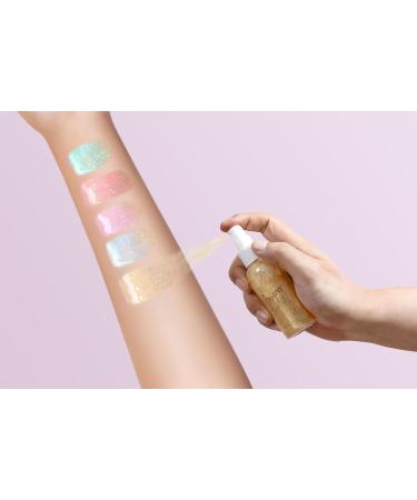 Buy Bright Green Body Glitter Spray | Moisturizing Liquid Highlighter for Face Hair & Body | Quick-Drying & Non-Sticky Makeup - Buy Online on GoSupps.com