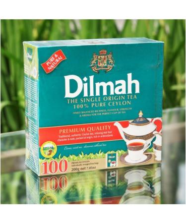 Dilmah Single Origin Pure Ceylon Black Tea - 100 Individually Wrapped Tea Bags - 200g Net 7.05oz - Buy Online on GoSupps.com