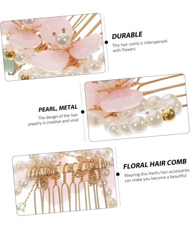 FRCOLOR Accessories comb bride hair hanfu hair chinese hairpin wedding headwear flower tassel hairpins flower headpiece hanfu hair accessories for bride classical metal pair Comb - Buy Online on GoSupps.com