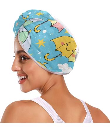 Super Absorbent Umbrella Hair Towels - 2 Pack Quick Dry Hair Turbans for Women & Girls - Buy Online on GoSupps.com