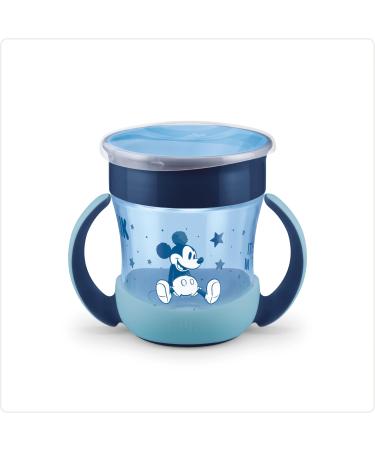 NUK Disney Mickey Mouse Mini Magic Cup Night 160ml unique drinking rim sealing silicone disc from 6 months 1 piece blue
