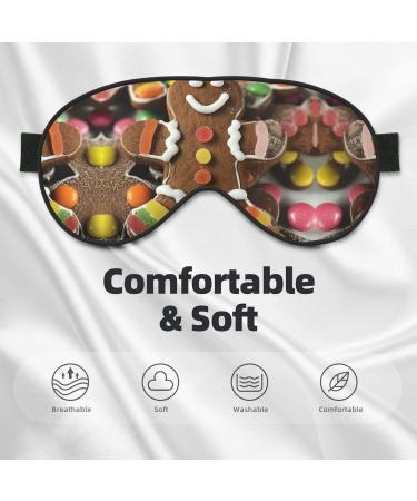 Gingerbread Man Candy Print Double-Sided Eye Mask Soft and Light Blocking for Enhancing Sleep Quality - Buy Online on GoSupps.com