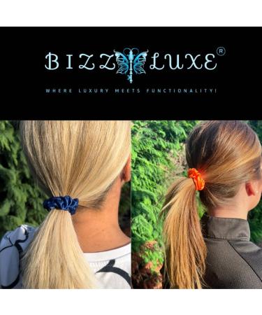 Bizzy Luxe Silk Hair Scrunchies for Women Girls 12 Vibrant Colours Soft and Gentle Ponytail Holders - Buy Online on GoSupps.com