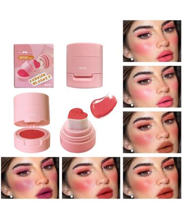  TianWlio Natural Blush Soft Silky Texture 6 Colors Love Air Cushion Seal Powder Velvet Water Liquid Eye Shadow Face Makeup Powder Satin Blush - Buy Online on GoSupps.com
