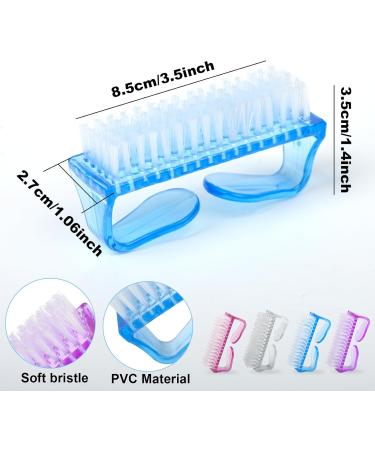 Nail Brush 4pcs Two-Sided Scrubbing Brushes Nail Cleaning Brush Fingernail Brush with Soft Bristles Plastic Fingernail Scrubber for Toes Nails Hands Garden Home Salon Use (Style-B) - Buy Online on GoSupps.com