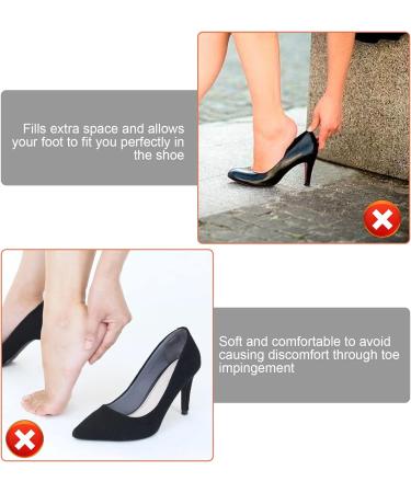 Adjustable Soft Sponge Shoe Fillers | Big Toe Plug Inserts for High Heels | Unisex Foot Pain Relief | Black, 2 Pairs - Buy Online on GoSupps.com