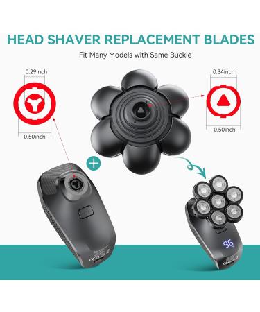 kensen 7D Blade Replacement Heads Electric Shaver Replacement Head 7 Heads for Bald Men Wet and Dry Compatible Many Models Waterproof Head Razor - Buy Online on GoSupps.com