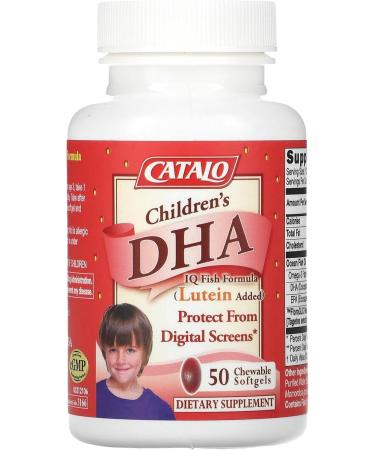 CATALO Children's DHA IQ Fish Formula Lutein Added Strawberry 50 Chewable Softgels - Buy Online on GoSupps.com