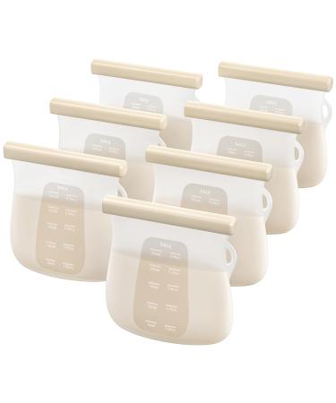 Jelly ruru breast milk bag 7 pieces 250 ml silicone breast milk storage bag LFGB standard breast milk storage container litter -safe milk bag baby food bag transparent