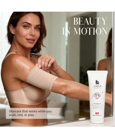 Lady B FIR Infrared Arm Band & Body Cream Set for Women EMANA Smartwear Tech for Toning Flabby Arms Advanced Compression Sleeves with Skin Rejuvenating Cream for Cellulite Reduction & Elasticity One Size Nude - Buy Online on GoSupps.com