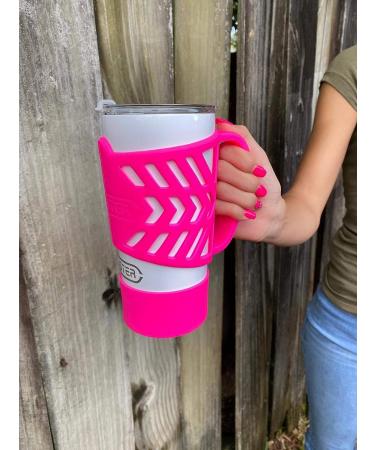 Gangster Armor Grip for 20 oz Tumblers - Silicone Handle Sleeve for Yeti, RTIC, Corkcicle Tumblers - Pink Boot Tumbler Bottom Rubber - Buy Online on GoSupps.com