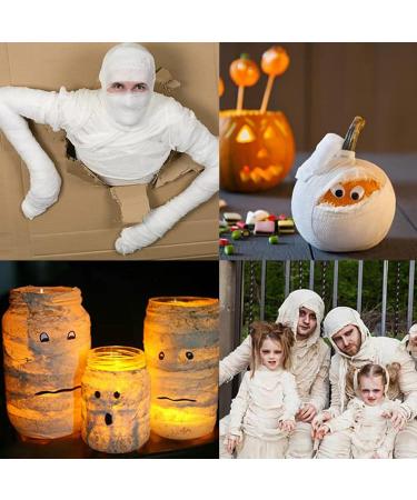 Buy Halloween Mummy Bandage Wrap | Self-Adhesive White Stretch Gauze for Zombie Props & Party | 1 Roll - Buy Online on GoSupps.com