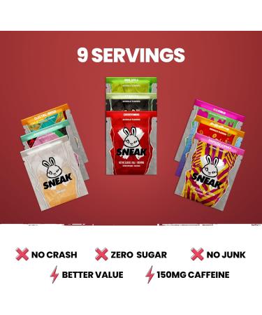 SNEAK | Starter Pack | Zero Sugar Low-Calorie Energy Drink for Sustained Concentration & Focus | 9 Servings and the Monochrome Shaker - Buy Online on GoSupps.com