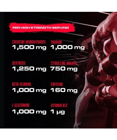 Pre Workout Demon - Hardcore Berry Pre-Workout Powder with Creatine, Caffeine & Beta-Alanine - 360g, 40 Servings - Buy Online on GoSupps.com