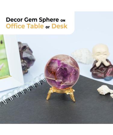 Amethyst Crystal Gemstone Ball - Wiccan Altar Decor & Spiritual Gemstones - Buy Online on GoSupps.com