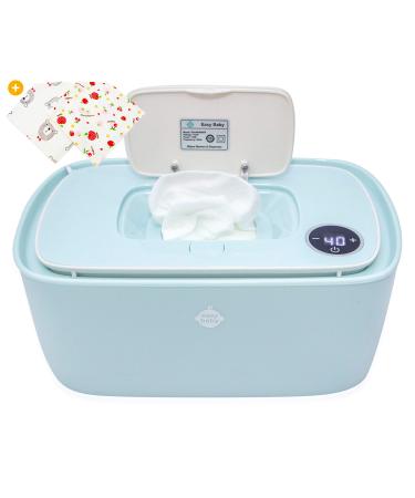 EZ Baby Trendy Wipes Warmer Dispenser Holder - Portable, Plugin, Comfortable Diaper Changing Experience - Infant, Newborn, Baby- (Green)