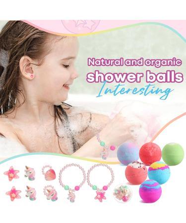 MeCids Bath Bombs for Kids with Surprise Toy Inside 6 Pack Organic Bath Bomb with Bracelets and Rings Bubble Bath Bombs Ball Kit for Kids Girls Birthday Christmas - Buy Online on GoSupps.com