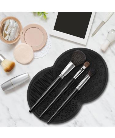 Beaupretty Cosmetic Brush Cleaner Mat Silicone Makeup Cleaning Brush Scrubber Mat Pad Brush Cleaner Round Cosmetic Brush Cleaner Washing Tools Black - Buy Online on GoSupps.com