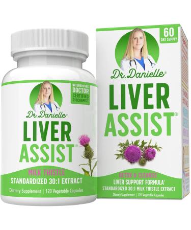 Best Liver Supplements with Milk Thistle - Organic Liver Cleanse Detox & Cleanse - Liver Support for Men and Women - Liver Detox Cleanse Repair - 120 Capsules by Dr. Danielle
