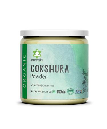 Gokhshura Gokhru Powder 200g/7.05oz Jar Rich in Antioxidants I Natural Detoxifier I No Chemicals & Preservative Free Tribulus Terrestris Vegan Herbal Powder I for Good Health & Overall Wellness
