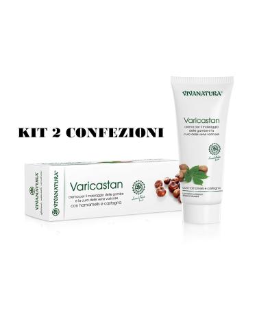 Crema Varicastan Vivanatura - 100% Naturale per Vene Varicose e Gambe Gonfie | Set 2x75ml | Risultati in 20 Minuti Senza Parabeni - Buy Online on GoSupps.com