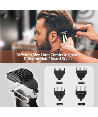 5-in-1 Waterproof Beard Trimmer & Hair Clippers for Men | Cordless Mustache & Nose Hair Grooming Kit - Magnetic Heads - Buy Online on GoSupps.com