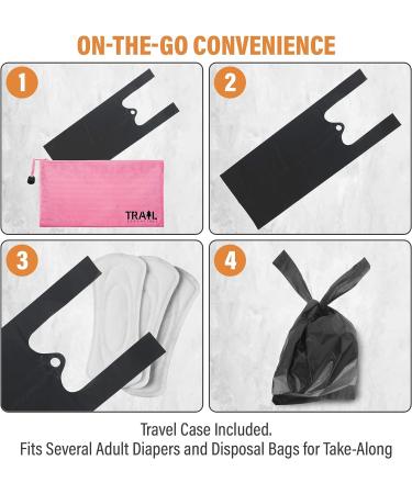 100 Black Opaque Feminine Disposal Tie Bags - Sanitary Tampon, Pad & Liner Disposal, Pink - Buy Online on GoSupps.com
