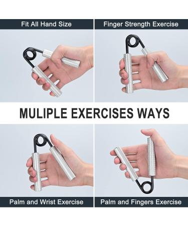 Covvy Griffkraft Trainer Set - 50/100/100/250LBS Non-Slip Metal Hand Grip Strength Trainer | Finger Amplifier for Muscle Building - International Shipping Available - Buy Online on GoSupps.com