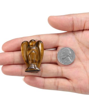 CrystalTears Tiger Eye Guardian Angel: Healing Stone Figurine for Home Decor & Meditation - Perfect Christmas Gift - Buy Online on GoSupps.com