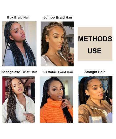 8 Bundles - 24 Inch Ombre Brown Pre-stretched Braiding Hair | Yaki Straight EZ Braids | Hot Water Setting & Professional Soft Synthetic Hair Extensions - Buy Online on GoSupps.com