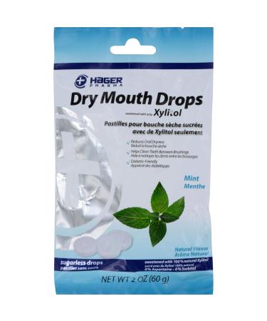 Hager Pharma Dry Mouth Drops Mint 2 Ounce