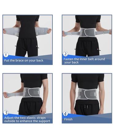 Back Support Belt for Lower Back Pain Relief - Adjustable Lumbar Brace for Men & Women | Breathable Anti-Skid Design for Sciatica & Herniated Disc (Waist 30-35 - Buy Online on GoSupps.com