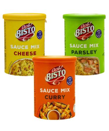 Sauce Granuals Bundle with Bisto Cheese Sauce 185g Curry Sauce 185g and Parsley Sauce 185g x1 (3 Pack)