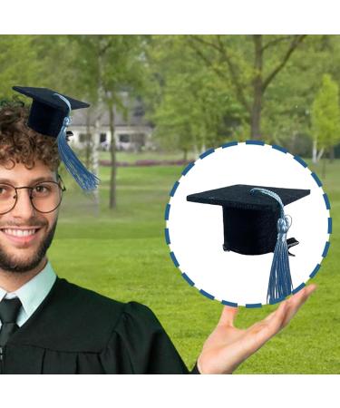 AIYING Small Graduation Hat - 3D Doctoral Hat Hair Clip Headband | 10 3D Graduation Hat Hairpins Dress up Photo Decoration Supplies for Graduation Blue - Buy Online on GoSupps.com