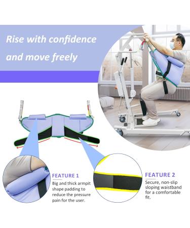 EZ Assistive Sit to Stand Lift Sling Patient Aid Padded and Stand Assist Sling with Back Support for Transferring and Raising 500lbs Safety Working Load (Large) - Buy Online on GoSupps.com
