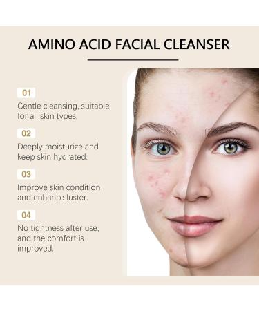 Nettoyant Visage Aux Acides Amin s - Nettoyage Doux Hydratant L'acide Hyaluronique Soin Quotidien For Affiner Les Pores Et Booster L' clat(2PCS) - Buy Online on GoSupps.com