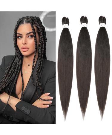 Easy braid anti-stretched braids extensions hair extensions 32 inch 3packs hair for braiding a synthetic hair for braid braids braid extensions (32 inches 4#) 81cm-32 inch (3-pack) 4#